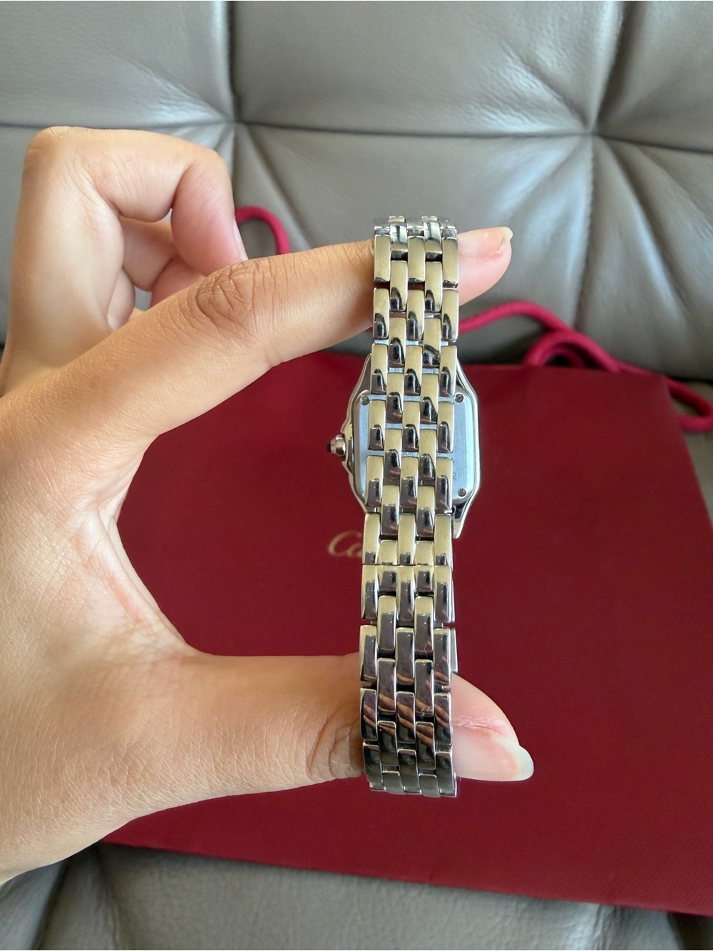 Cartier Panthère de Cartier Quartz Watch Stainless Steel with Diamond Bezel 22 - Picture 8 of 9